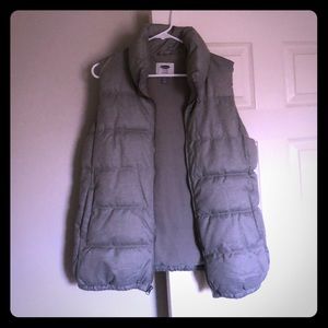Gray Maternity Vest Zip Up With Pockets Like New